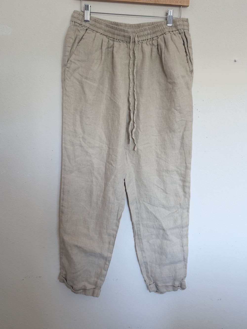 J. Crew Women's Linen Drawstring Joggers - Light Tan
